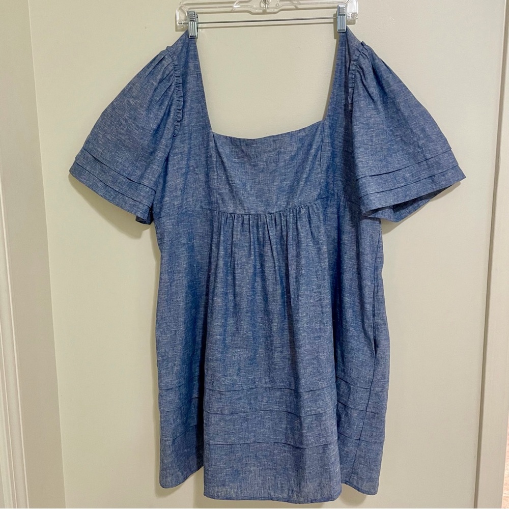 Draper James Chambray Babydoll Dress – Size XXL (Like New) - Picture 11 of 11